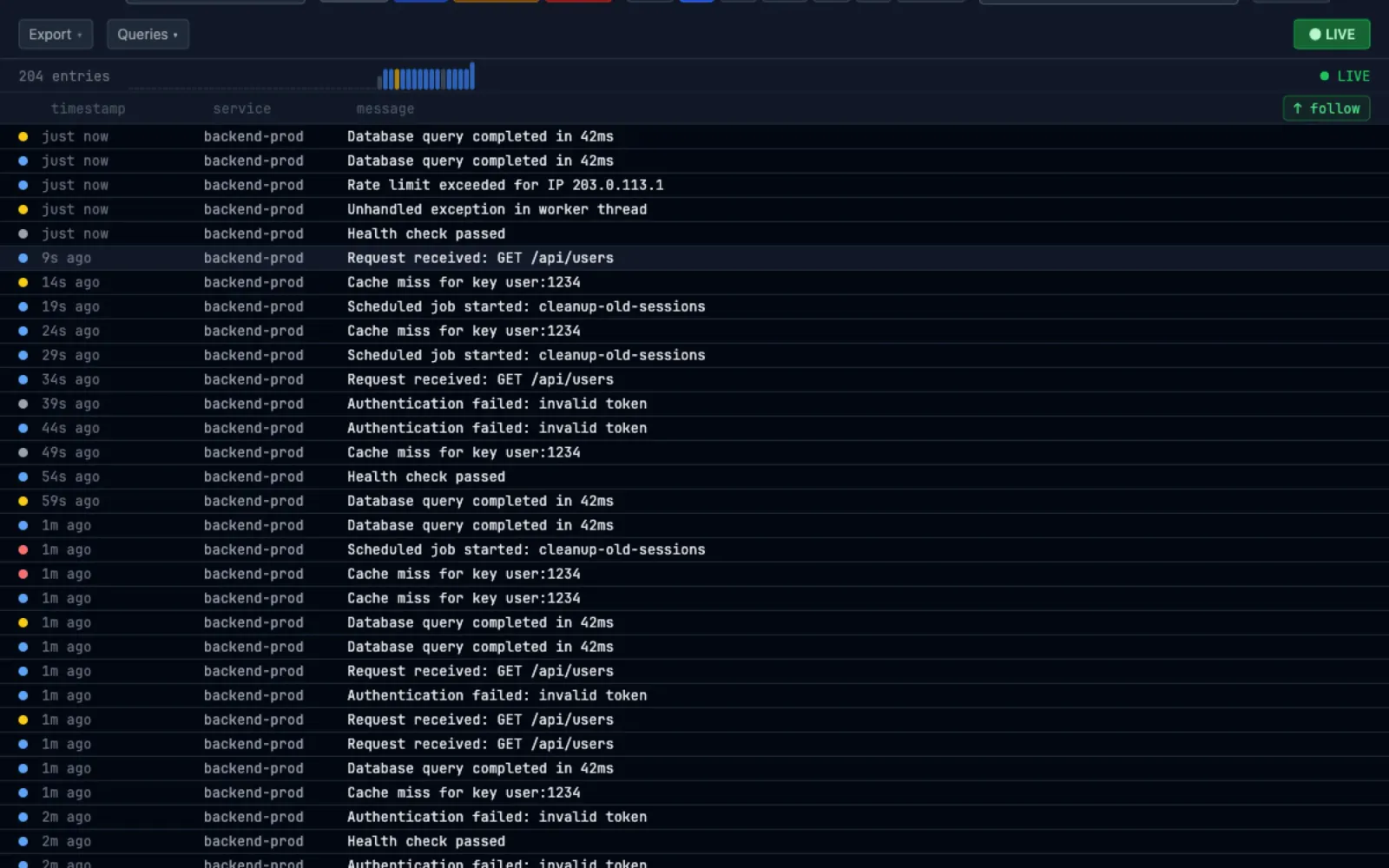 OpenLogs product screenshot
