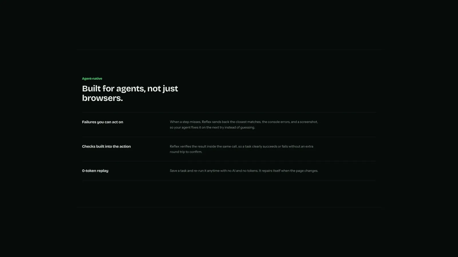 Failures written for an agent to act on rather than a stack trace to read